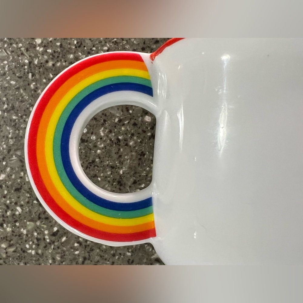 VINTAGE Vandor 1978 Original Rainbow Handle Ceramic Mug Collectible Coffee Tea - Picture 9 of 10